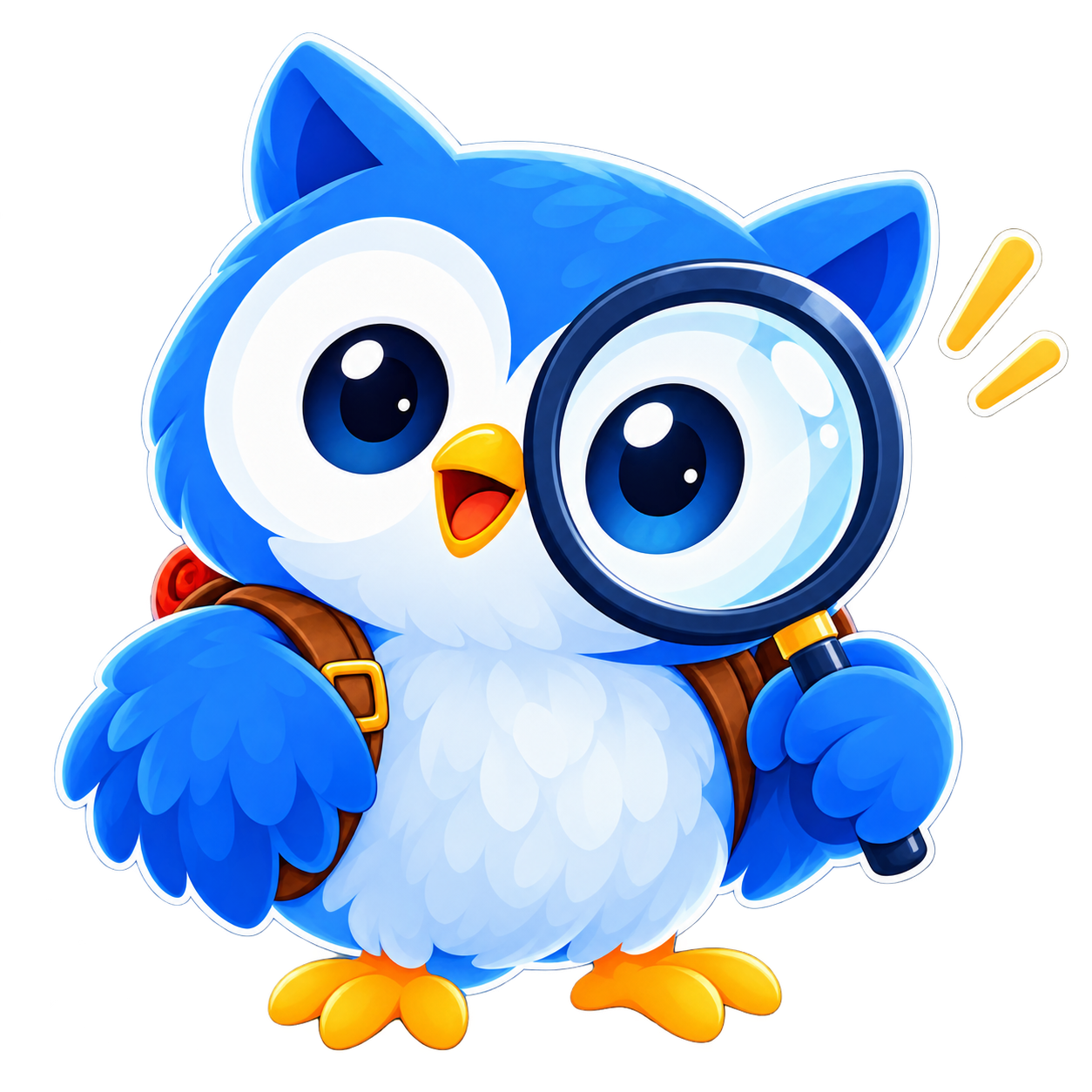 Ozzle owl detective mascot